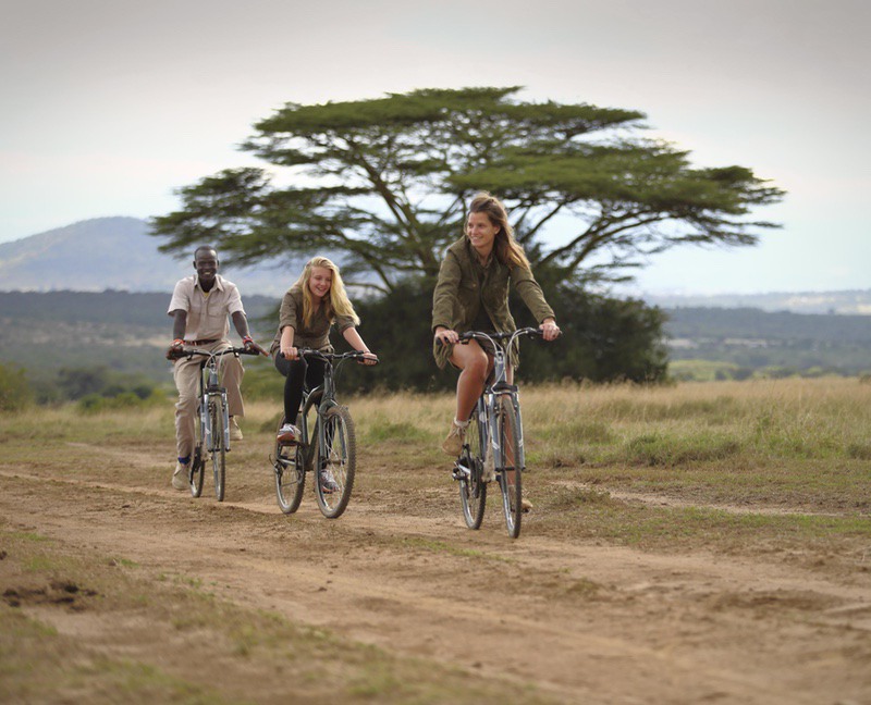 Guided bicycle rides at Solio Ranch with Safaris Unlimited Kenya in Africa